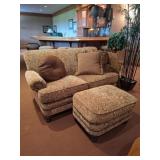 Smith Brothers of Berne Loveseat and Footstool