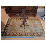 Area Rug, Candelabra, Scrollwork