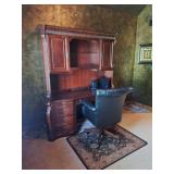 Desk and Hutch, Hekman Rolling Chair, Desk Mat