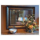 Wall Mirror, Wall Art, Pottery Bowl