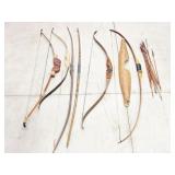 Vintage Bows, Arrows, Primitive Bucket Yoke