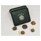 1955 Cyprus Proof Set, 5 Coins
