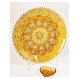 Tiara Indiana Amber Glass, Sandwich Pattern