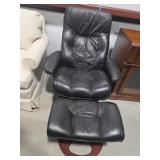Lane Leather Rest Chair and Footstool