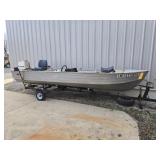 Mirro Craft Aluminum Fishing Boat on Trailer