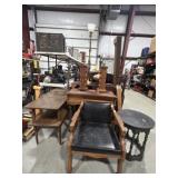 Bed, Tables, Lamps, Desk, MCM Table