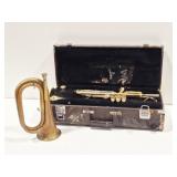Brass Bugle Horn, Yamaha Trumpet in Case