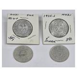 90% & 62% Silver German Coins: 1934-35, 1965-66