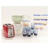 Black & Decker Toaster, Pitcher, Glass Ware