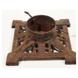 Vintage Cast Iron Art Deco Tree Stand