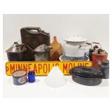 Enamel Wear, Oil Cans, USA Container, Moline