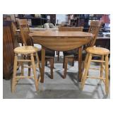 Drop Leaf Table, Chairs, Stools