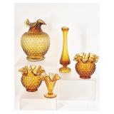 Amber Glass: Fenton, Tiara Glass