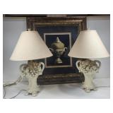 Wall Art, Mid Century Fruit Topiary Lamps
