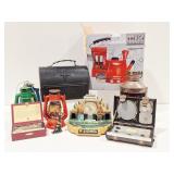 Travel Alarm Clock, Train Kettle, Vtg. Lunch Box