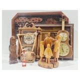 Carved Wall Art, Clocks