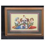 Antique Framed Valentine: Buster Brown Shoes