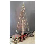 Lit Rebar Christmas Tree, Christmas Decor