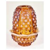 Fenton Amber Opalescent Fairy Lamp