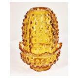 Fenton Colonial Amber Glass Fairy lamp