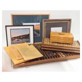 Printers Tray, Jewelry Box, Vtg. Backgammon/Chess