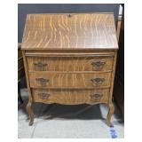 Quarter Sawn Oak Drop Front Secretary