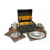 Vintage US Military WWII Officer Trunk w/ Utensils