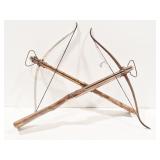 2 Vintage Wood Crossbows