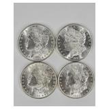 4 Morgan Silver Dollars: 1881 S & 1884 O (3)