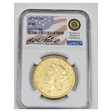 1874CC Gold Liberty Double Eagle $20, XF 40 Miles