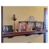 Wall Art, Brass Oil Lamp, Sad Iron, Vases