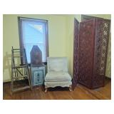 Folding Screen, Vintage Ladder, Chair, Storage