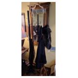 Vintage Hall Trees, Wall Mirror & Area Rug