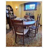 Dining Table, Chairs, Rug, Aluminum & Silver Plate