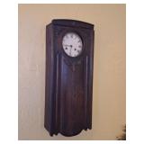 Vintage Wood Case Pendulum Wall Clock