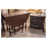 Dimplex Air Heater, Gate Leg Table
