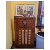 Philco Tube Radio Cabinet, Wall Art, Oil Lamp