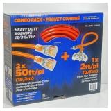 NEW Heavy Duty Outdoor Extension Cords Combo Pack