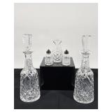 Waterford Crystal: Decanters, Vase, Salt & Pepper