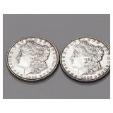 2 UC Morgan Silver Dollars: 1886 & 1896