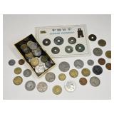 Coins: Australian, United States, Spanish, Chinese
