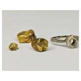 2.70g 10Kt Gold Ring & 3.83g 16KT Gold Teeth