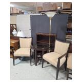 2 Best Chairs Side Chairs, Table, Bookshelf, Lamp