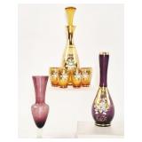 Murano Bohemian Liquor Set, Decanter