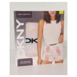 New DKNY Tank & Short Set, Pink Plaid, Small