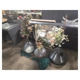 Glass Terrariums, Wall Mirror, Vase