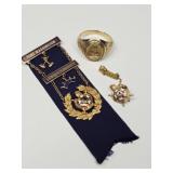 32.93 Grams 10KT Gold: Masonic Demolay PCM