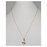 2.27 Grams 14KT Gold Jewelry: Chain & Opal Pendant