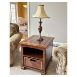 Set of Lane End Tables & Coffee Table, 2 Lamps