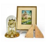 Elgin Dome Clock, Wall Art, Bookends